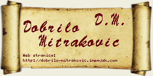 Dobrilo Mitraković vizit kartica